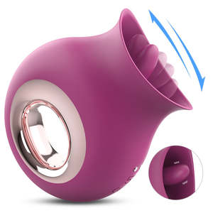 Women Sucking Vibrators 2 In 1: Tongue Sex Toy Masturbator Clit Stimulator Nipple Licking Massager for Women