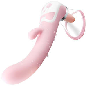 Thrusting Dildo Vibrator Breast Vacuum Pump Vibrating Nipple Sucker Tongue Oral &hellip;