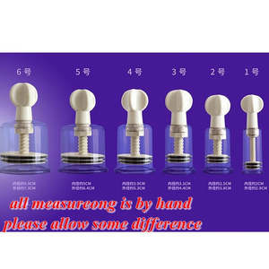 Women Breast Sucking Pumps: Breast Nipple Sucker Clit Massager Nipple Clamps Pump Breast Enlarger - 6 Sizes For Women