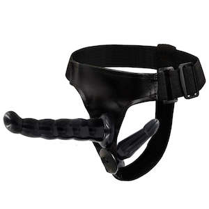 Women Dildos: Double Dildo Strap-on Ultra Elastic Harness Strap On Dildo For Lesbian Sex