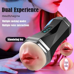 Men Pocket Like Real Pussy Masturbators: Automatic Masturbator Cup Sucking Blowjob Sex Toy for Men Double Pleasure