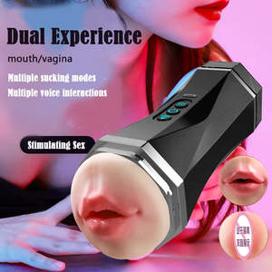 Men Pocket Like Real Pussy Masturbators: Automatic Masturbator Cup Sucking Blowjob Sex Toy for Men Double Pleasure