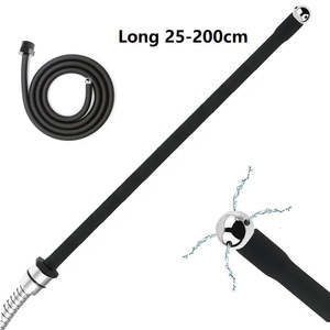 Men Penis Rings: 25 to 200cm Long Douche Silicone Enema Syringe Anal Shower Cleaning Head Anal Beads Butt Plug Gay