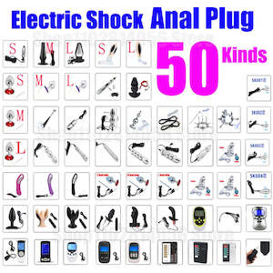 50 Different Electric Shock Butt Anal Plug Jump Eggs Dildo Vibrators BDSM
