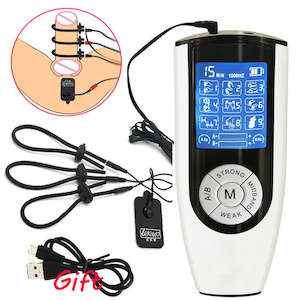 Penis Ring Electro Stimulate Physiotherapy Cock Ring Erection Enhancer Male BDSM