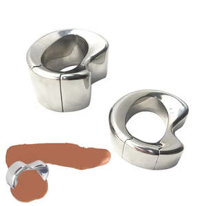 Men Penis Rings: Stainless Steel Penis Lock Cock Ring Delay Ejaculation BDSM Sex Toy for Men