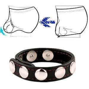 Penis Ring Leather Ball Harness Delay Ejaculation Semen Lock for Men