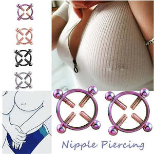 Metal Nipple Clamp Ring Erotic Accessory For Women or Men
