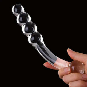 Dildo Penis Crystal Anal Beads Butt Plug Prostate Massager G-Spot Female