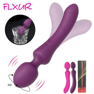 Unisex Dildos: Dual Vibrator Powerful Magic Wand Clitoris Vagina Massager Anal Plug
