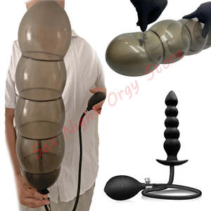 Unisex Butt Plugs: Big Bead Inflatable Anal Butt Plug Dildo