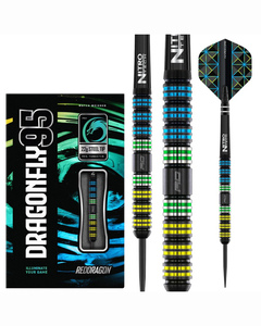 Dart Sets: Red Dragon Dragonfly 95 Black 95% Tungsten Dart Set