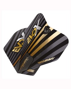 Flights: Winmau Prism MvG Evo X Gold & Black Dart Flights