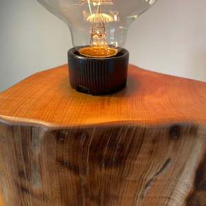 Edison Lamp: Enduring Beauty | Wood Table Lamp | Handcrafted #57