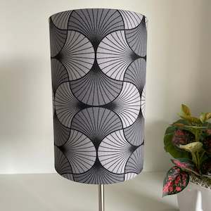 Specials: Ready-made grey geometric fabric lampshade