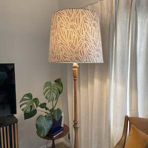 Designer Fabric: Ihi Fabric Pākākā | Fabric lampshade |Bespoke