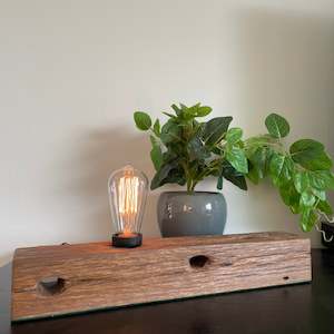 Sold Collection: Wooden Table Lamp - Original Telegraph Post #35 | Handcrafted
