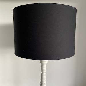 Black Lampshades: Second-hand | Super Low Price |Medium Drum Black Lampshade
