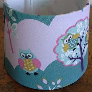 Childrens Lampshades: Owl print lampshade