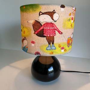 Childrens Lampshades: Adorable Fox Fabric Lampshade | Childrens Bedroom