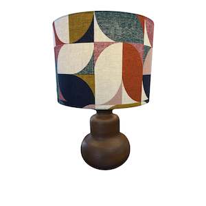 Stands: Java wood lamp | Medium Drum Lampshade