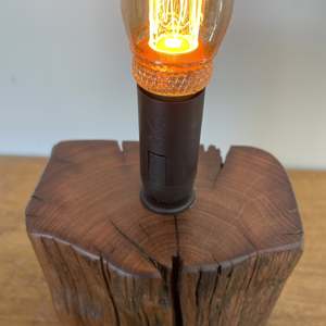 Historic Wharf Timber Lamp – Deep Brown | #176