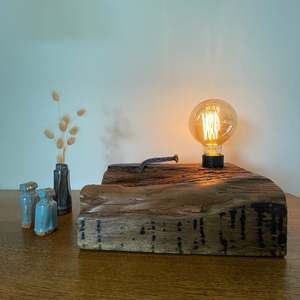 Edison On Wood: Wood Table Lamp | #163 | The Wharfkeeper