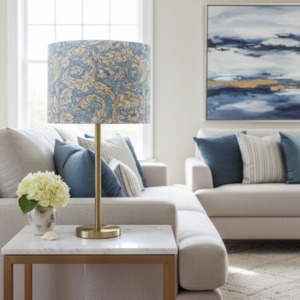 Lampshades 1: William Morris Bachelors Button Blue Lampshade | Handcrafted in NZ