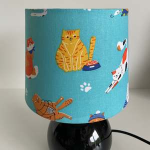 Lampshades 1: Ready-made SMALL Feline Fun lampshade
