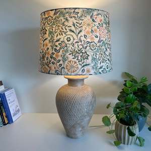 Designer Fabric: Morris & Co | Orkney Wilhelmina Linen | Fabric Lampshade | Made in NZ