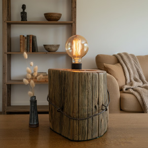 Edison On Wood: Hollowed Heritage Tōtara Fence Post Lamp #176