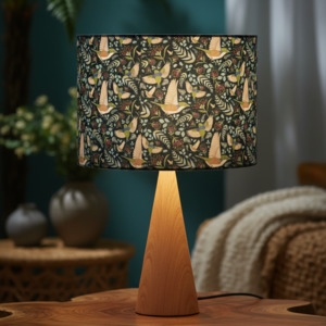 Lampshades 1: Jade Ell Designs | Forest Birds, Teal | Lampshades