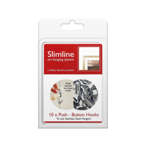 Products: Push Button Hooks Slimline Art Hanging System