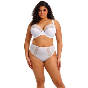 Huit8: Elomi Lucie White Side Support Plunge - Stretch Bra
