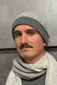 Knitwear: Ice Cable Rib Beanie