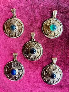 Bronze Pendant with Crystal