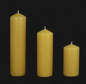 Candles: Beeswax Pilllar Candle 50mm diameter