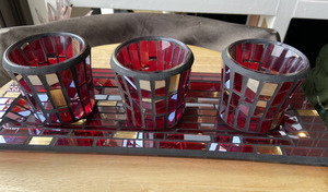 Mosaic art Candle holder set