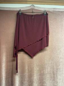 Clothes: Yoga Wear - Short Skirt Red M