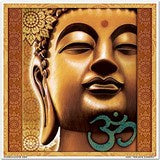 Decorations: Golden Buddha Illumination Art Repositionable Window Sticker