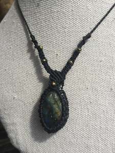 Labradorite Wrap Macrame Choker