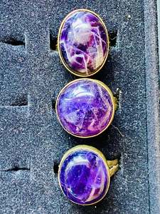 Amethyst: Chevron Amethyst Ring Large