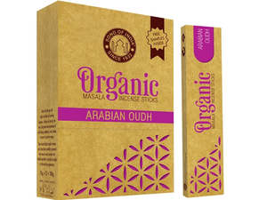 Incense: Organic Masala Incense Sticks ~ Arabian Oudh 15g