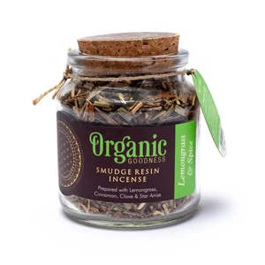 Incense: Organic Goodness ~ Smudge Resin Lemongrass & Spice