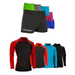 Long Sleeve Rashie With Collar & Trunks - Unisex