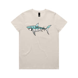 Womens Tops: SHARKSKIN WORD SHARK TEE LADIES