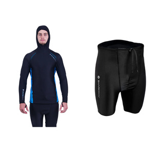Winter Collection: CHILLPROOF LONG SLEEVE HOODED TOP - MENS NEW + CHILLPROOF SHORT PANTS - MENS BUNDLE