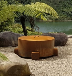 Tuscan Round Fire Pit Table Top Lid - Sharp Engineering