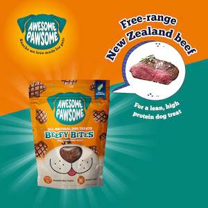 Products: Awesome Pawsome Beefy Bites - Dog Treats, 85g