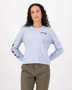 Clothing Tops T Shirts: Mons Royale Womens Yonder Merino Organic Cotton Long Sleeve